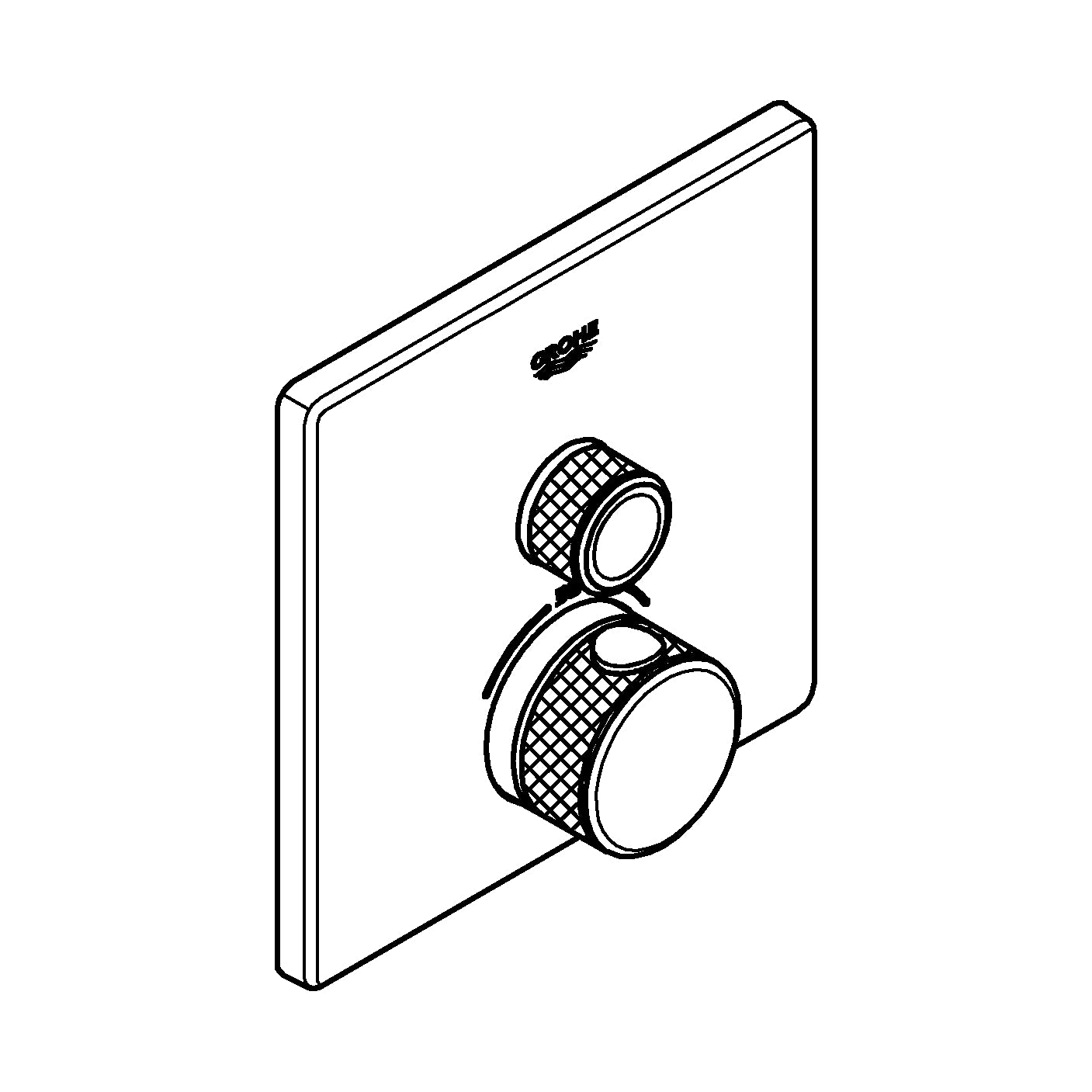 Oversikt over termostat innbyggingsbatteri krom Grohe Grohtherm SmartControl