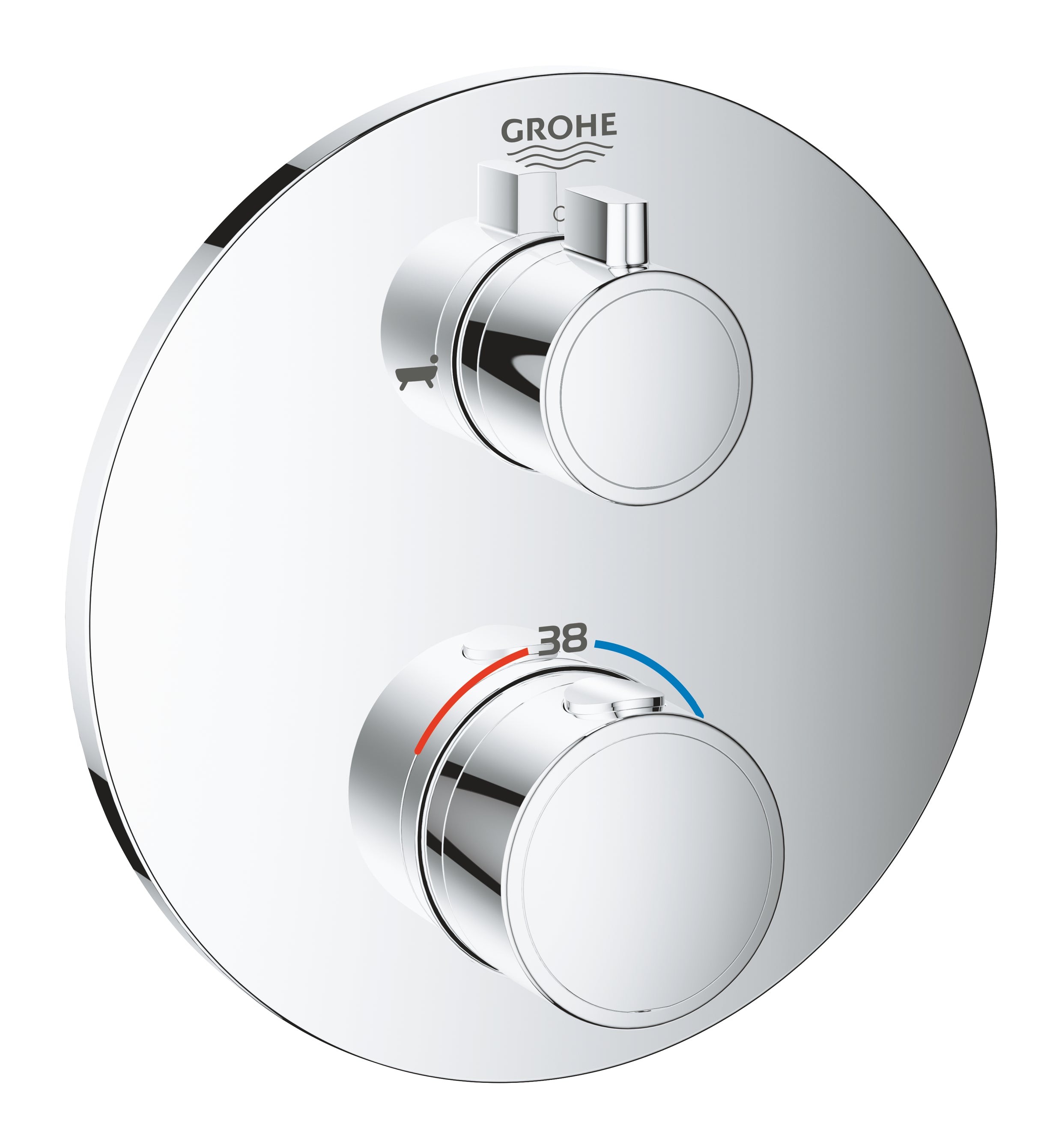Termostatbatteri innbyggings krom Grohe Grohtherm forfra