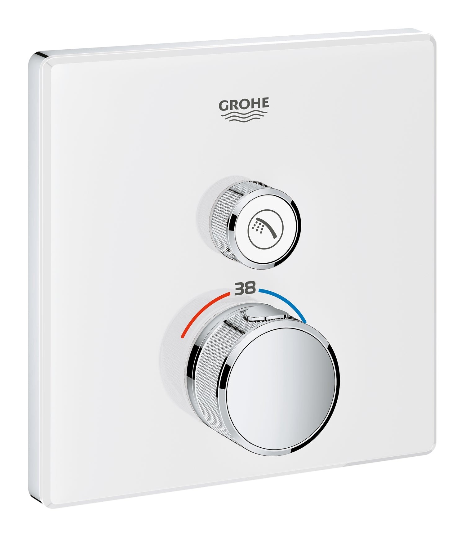 Termostatbatteri innbyggings moon white ett uttak Grohe SmartControl forfra