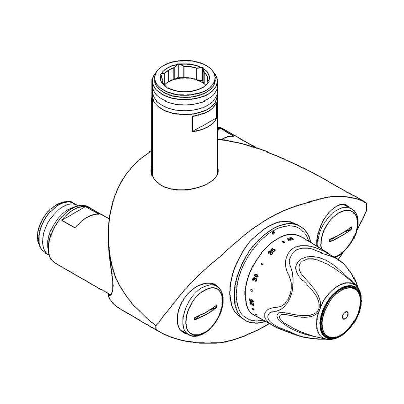 Sideprofil av termostatbatteri krom Grohe Grohtherm XL