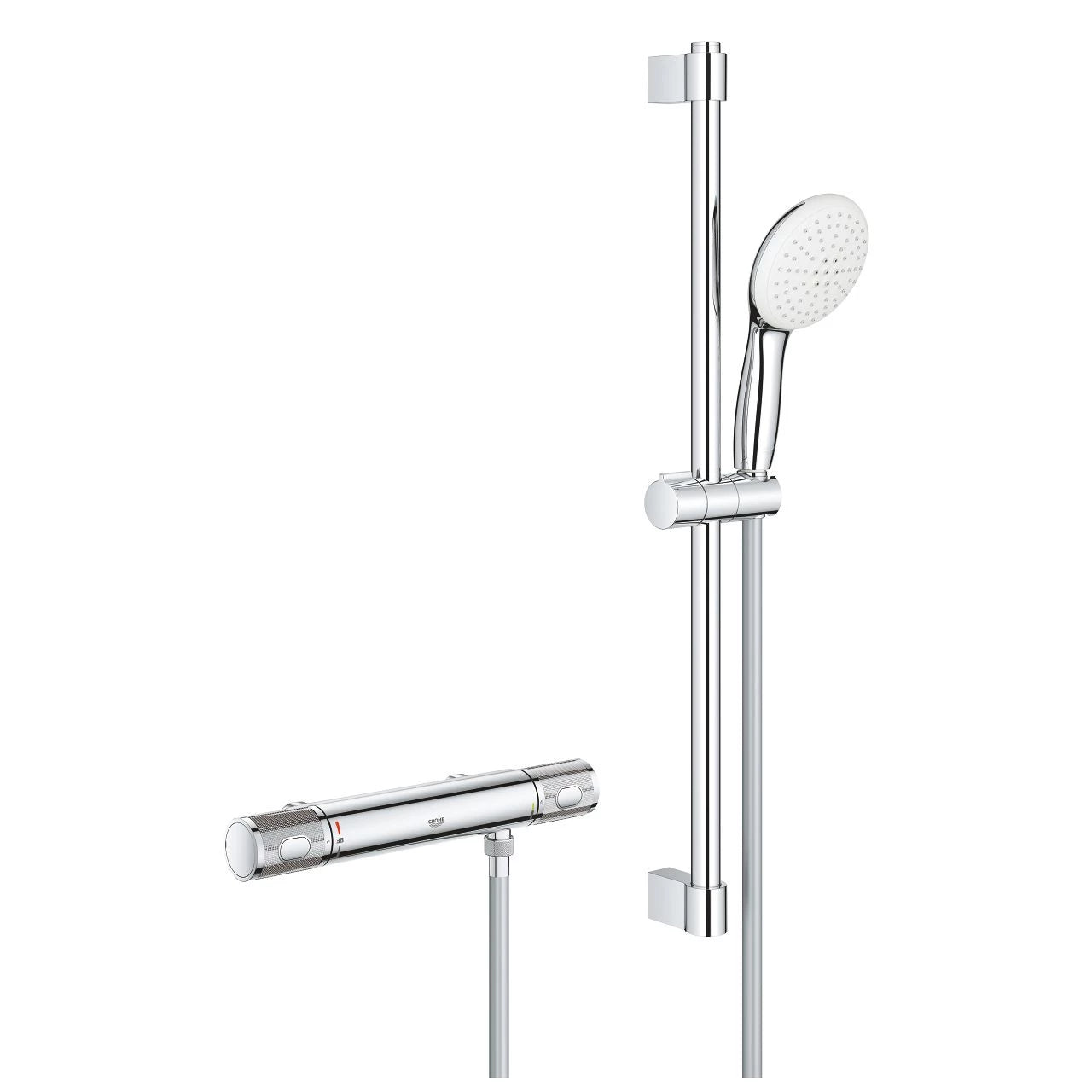 Termostatisk dusjsett krom Grohe Grohtherm 1000 Performance forfra